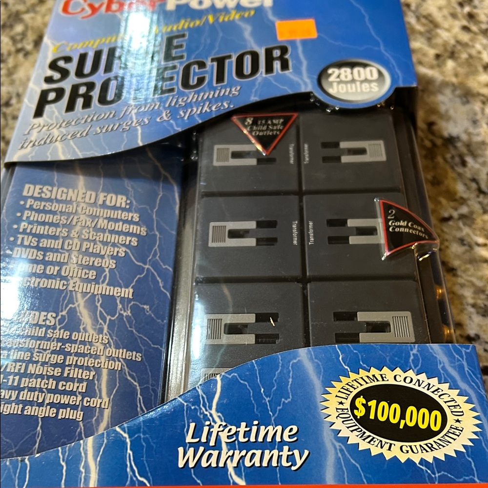 Black Surge Protector with 2800 Joules - Picture 16 of 16